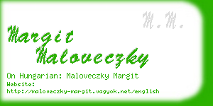 margit maloveczky business card